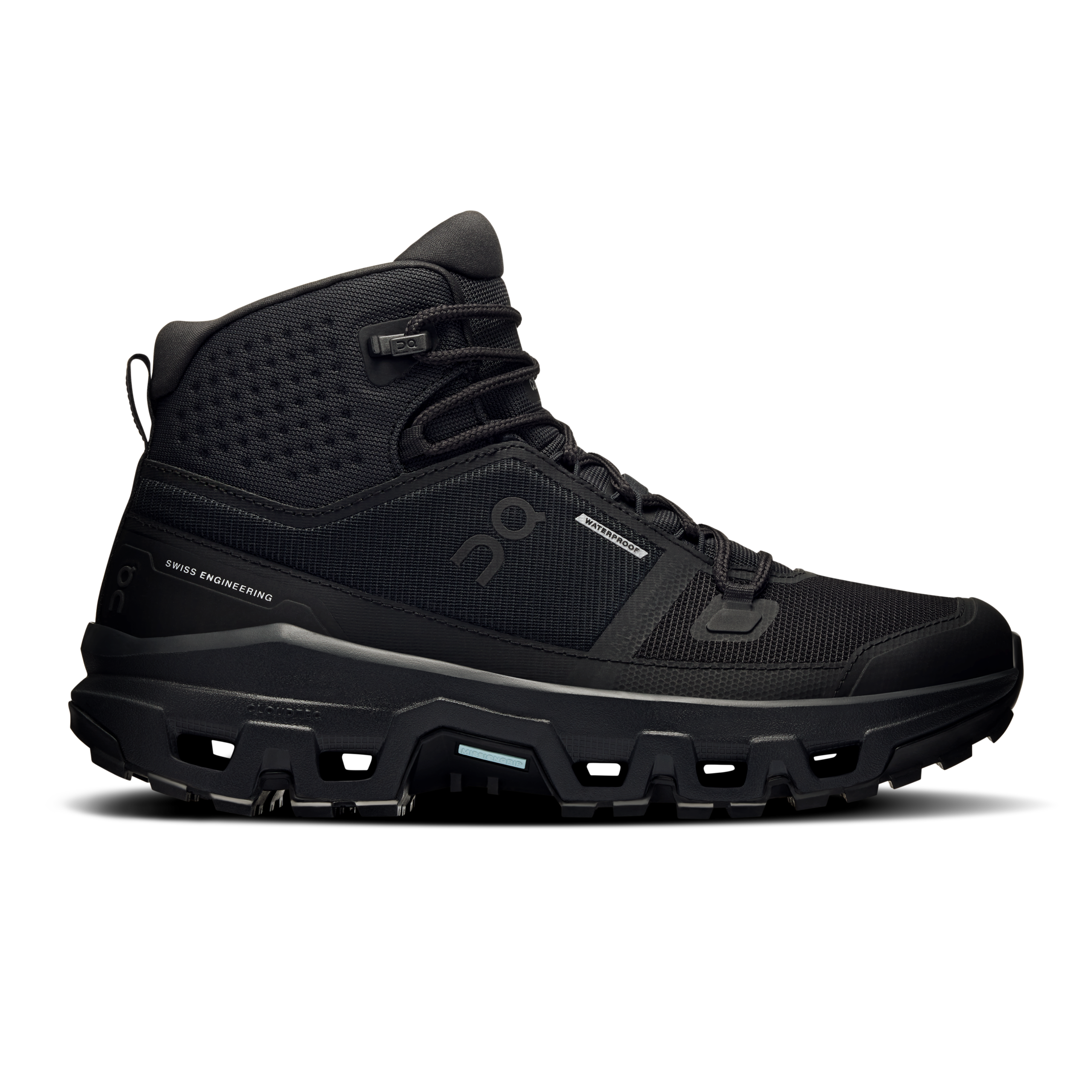 On Cloudrock Mid Waterproof Negro Negro Zapatos