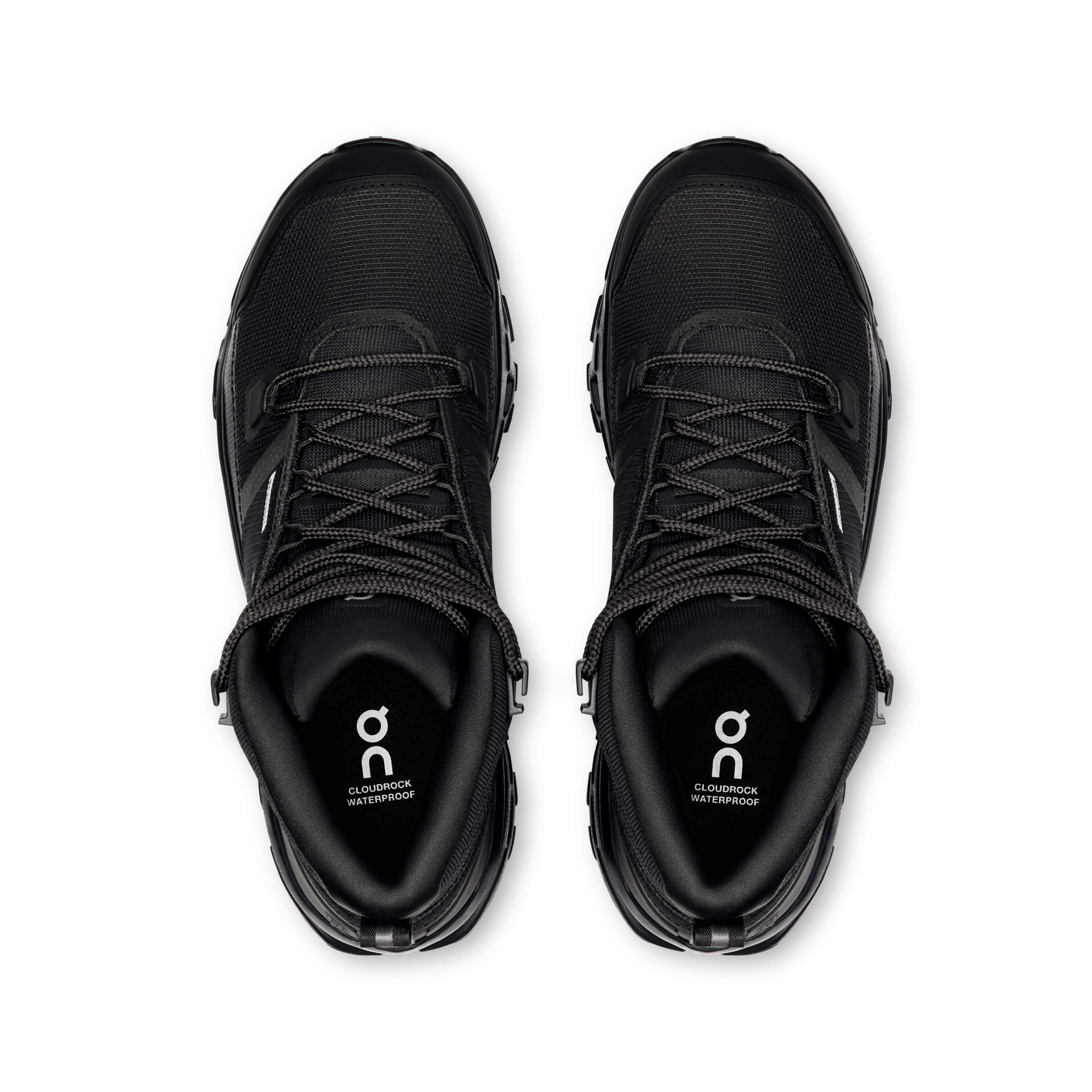 On Cloudrock Mid Waterproof Negro Negro Zapatos - Image 4