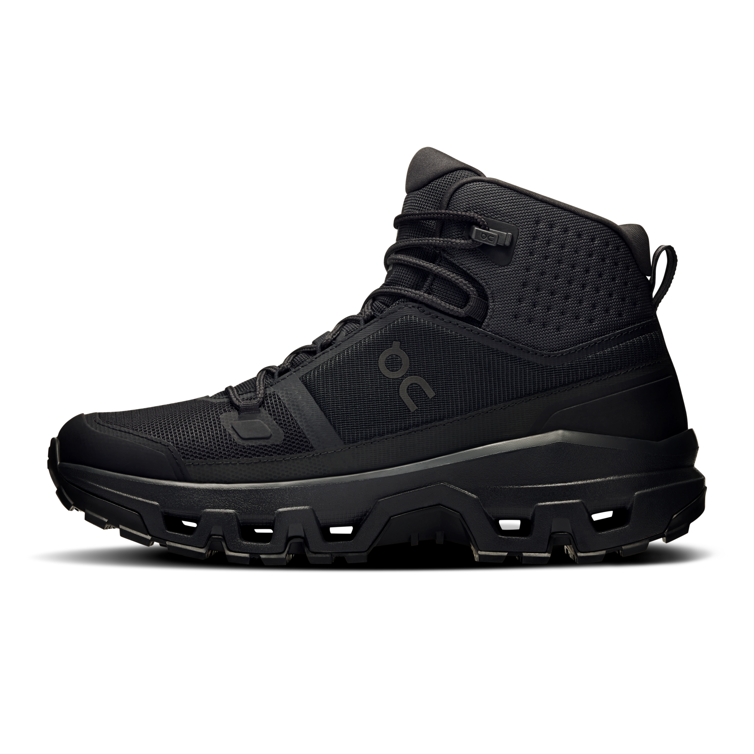 On Cloudrock Mid Waterproof Negro Negro Zapatos - Image 2